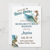 すべての沿岸女性のカーボーイバチェロレッテの呼び出し 招待状 (正面)