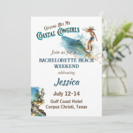 すべての沿岸女性のカーボーイバチェロレッテの呼び出し 招待状