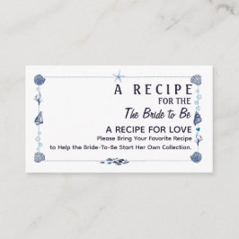 すべての海を見るのは愛 〜 ブライダルシャワー 水彩の貝殻 エンクロージャーカード