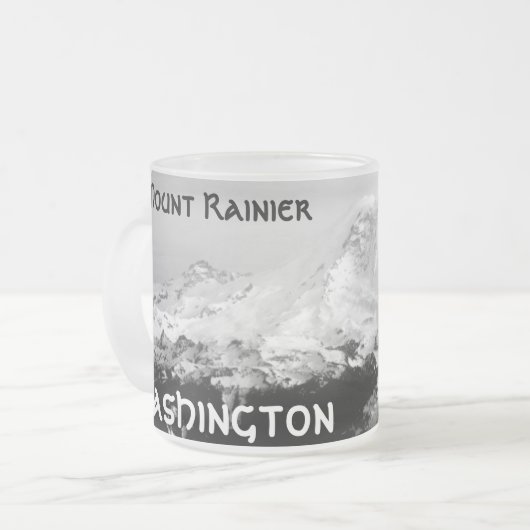 すべての火山の… レーニア山 フロストグラスマグカップ (正面左)