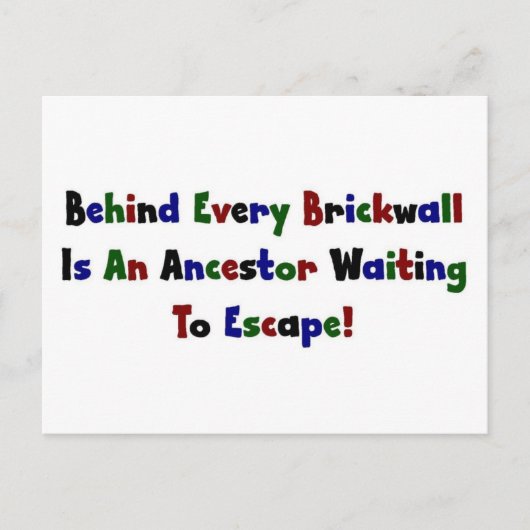 すべての煉瓦の背後に… ポストカード (正面)