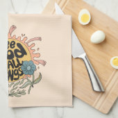 すべての物事の良さを参照Hippieグラフィック キッチンタオル (四つ折り)