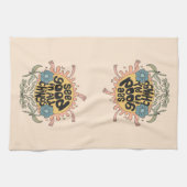 すべての物事の良さを参照Hippieグラフィック キッチンタオル (横)