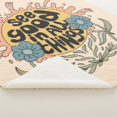 すべての物事の良さを参照Hippieグラフィック シェルパブランケット (3/4)