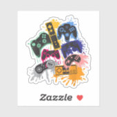 すべての物事をコントロールするビデオゲームコントローラT-shi シール (シート)