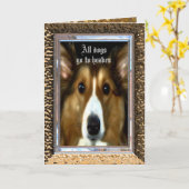 すべての犬が天国に行くカスタマイズ可能な同情カード カード (黄色い花)