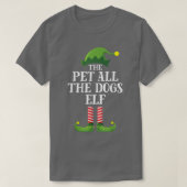 すべての犬が好きなエルフの家族とお揃いのクリスマスパジャマ Tシャツ (デザイン正面)