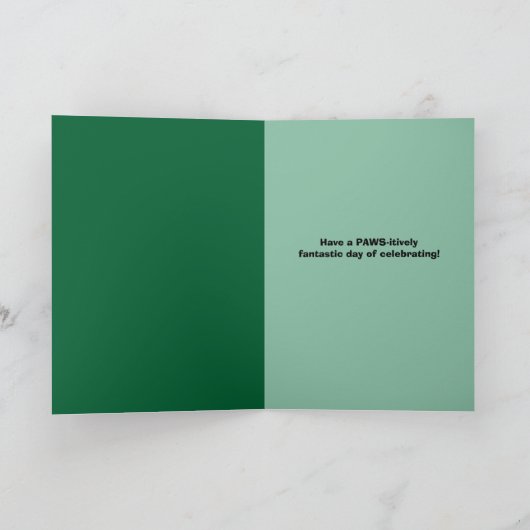 すべての犬のユーモアのための聖パトリックの日を幸せに シーズンカード (内部)