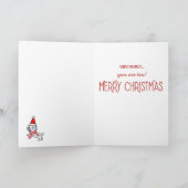 すべての犬はナイスリストのホリデーカード シーズンカード (内部)