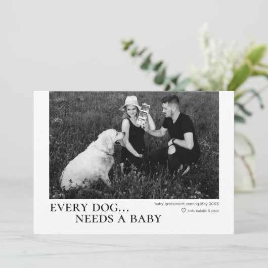 すべての犬はベビー妊娠告知カードを必要とする シーズンカード (スタンド正面)