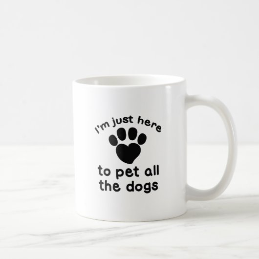 すべての犬をペットにする コーヒーマグカップ (右)