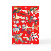 "すべての犬天使"の休日カードです