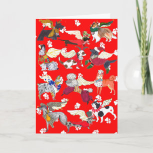 "すべての犬天使"の休日カードです シーズンカード