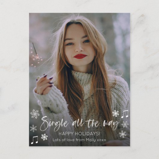 すべての独身の方法、女の子または男の休日カード ポストカード (正面)