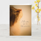 すべての猫が天国に寄る カード (黄色い花)