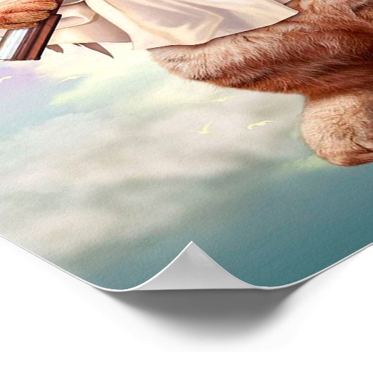 すべての猫が天国に行く|プレゼント猫好き ポスター (角)