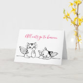 すべての猫が天国カードを使う カード (黄色い花)