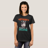 すべての猫には家庭での安全のための猫が必要です Tシャツ (正面フル)