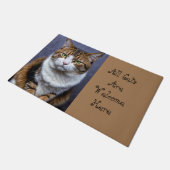 すべての猫を歓迎 ドアマット (アングル)