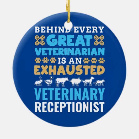すべての獣医素晴らし者の動物の後ろに セラミックオーナメント (裏面)