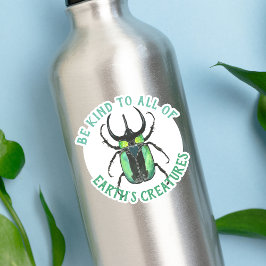 すべての生き物に優しい水色のカブトムシ シール