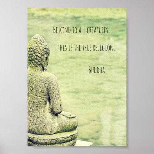 すべての生き物に親切にする仏引用文ポスター ポスター (正面)