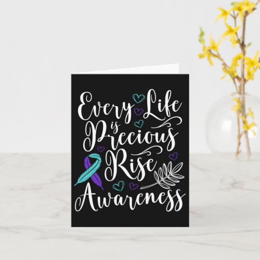 すべての生命が自殺大切認識度モンを引き上げる カード (黄色い花)