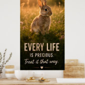 🐰 すべての生命は大切にされるべき 💚 ポスター (キッチン)