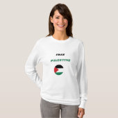 すべての生命は平等である1:自由なパレスチナ連帯 Tシャツ (正面フル)