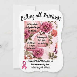 すべての生存者を呼び出す。ハロウィーン用ピンクのカボチャ