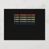 すべての男女平等の社会正義の人権 ポストカード (正面)