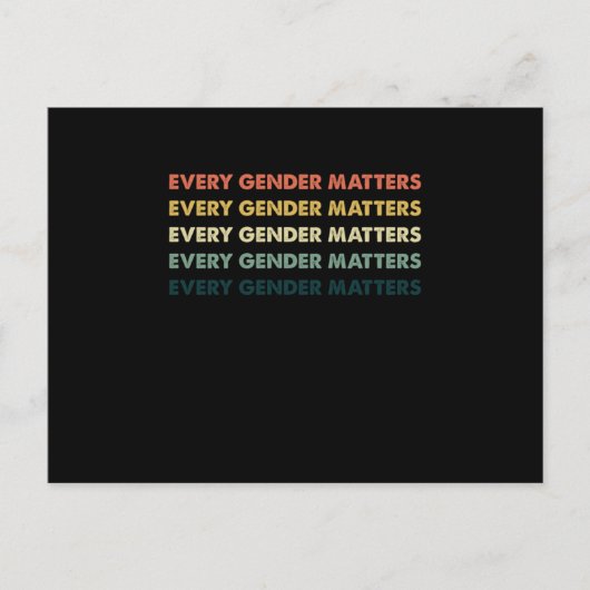 すべての男女平等の社会正義の人権 ポストカード (正面)