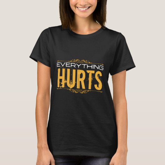 すべての痛み重量挙げエクササイズトレーニングトラ Tシャツ (正面)