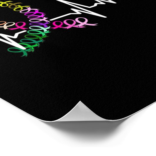 すべての癌が問題認識度日心拍数がん ポスター (角)