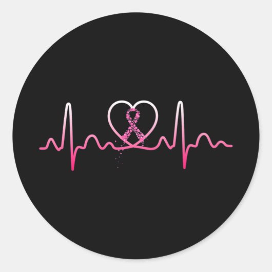 すべての癌が問題認識度日心拍 ラウンドシール (正面)