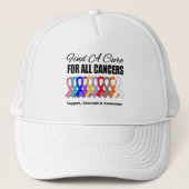 すべての癌のための治療のリボンを見つけて下さい キャップ (正面)