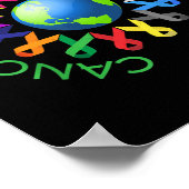 すべての癌のリボンすべての癌認識度 ポスター (角)