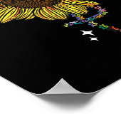 すべての癌の問題認識度すべてのリボンを交差1 ポスター (角)