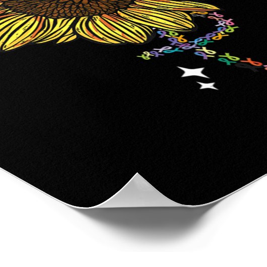 すべての癌の問題認識度すべてのリボンを交差1 ポスター (角)