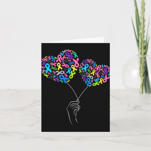 すべての癌の問題認識度すべての癌リブと戦う カード (正面)