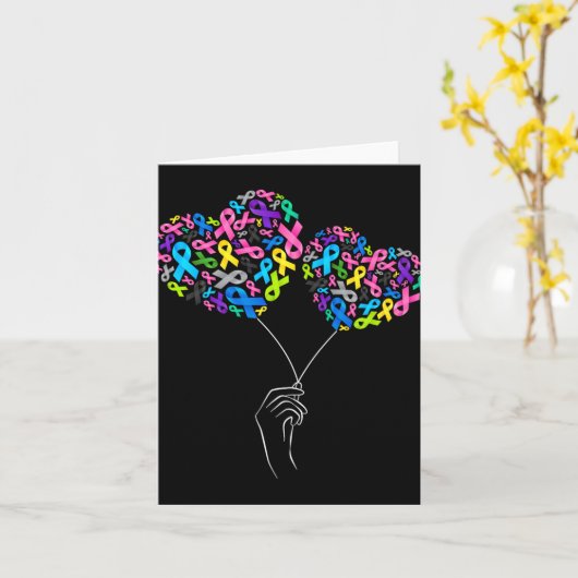 すべての癌の問題認識度すべての癌リブと戦う カード (黄色い花)