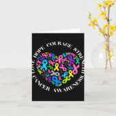 すべての癌の問題認識度すべての癌リブと戦う カード (黄色い花)