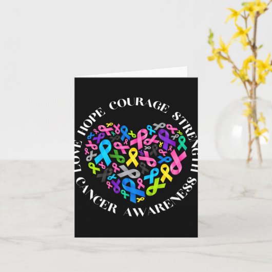 すべての癌の問題認識度すべての癌リブと戦う カード (黄色い花)