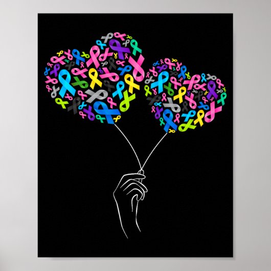 すべての癌の問題認識度すべての癌リブと戦う ポスター (正面)