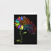 すべての癌の問題認識度日ひまわりリボン カード (正面)