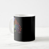 すべての癌の問題認識度日ひまわりリボン コーヒーマグカップ (正面左)