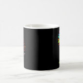 すべての癌の問題認識度日ひまわりリボン コーヒーマグカップ (中央)