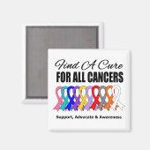 すべての癌の治療リボンを見つける マグネット (正面/裏面)