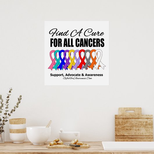 すべての癌の治療法を見つける ポスター (キッチン)