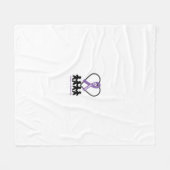 すべての癌の連帯 フリースブランケット (正面(横))